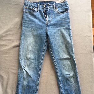 Levi white oak denim jeans